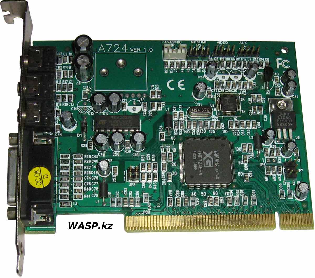 Звуковая карта A724 ver 1.0 Yamaha XG YMF724E-V, PCI